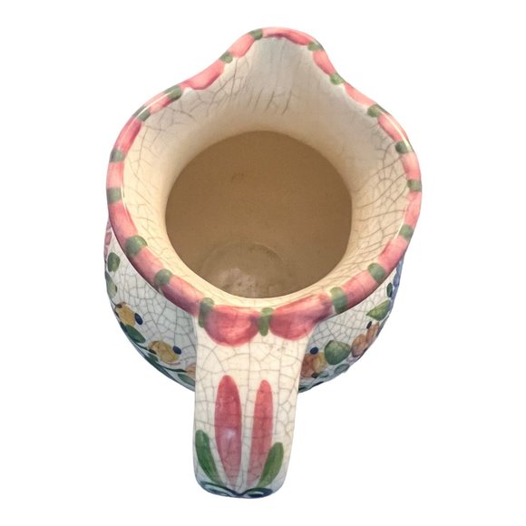 Vintage Gmundner Keramik Art Pottery Pitcher Floral Pattern Made in Austria - Picture 5 of 7